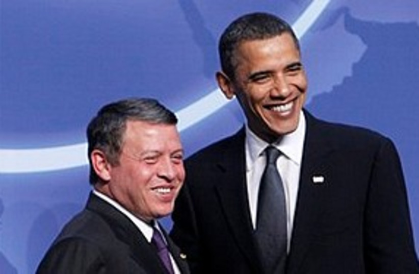 Obama Jordan's King Abdullah 311 (photo credit: Associated Press)