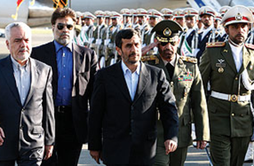 AhmadinejadTeheranAirport311 (photo credit: Associated Press)
