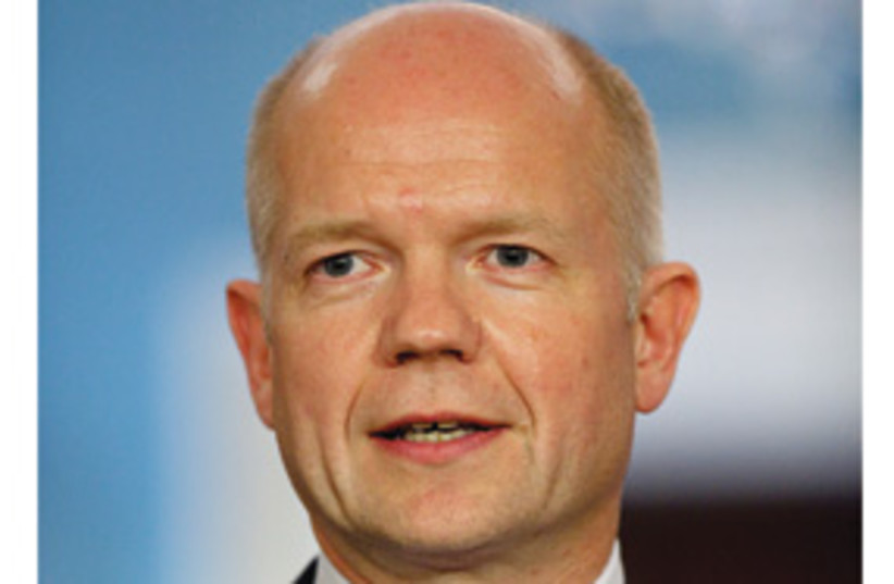 William Hague with white sides 311 (photo credit: Associated Press)
