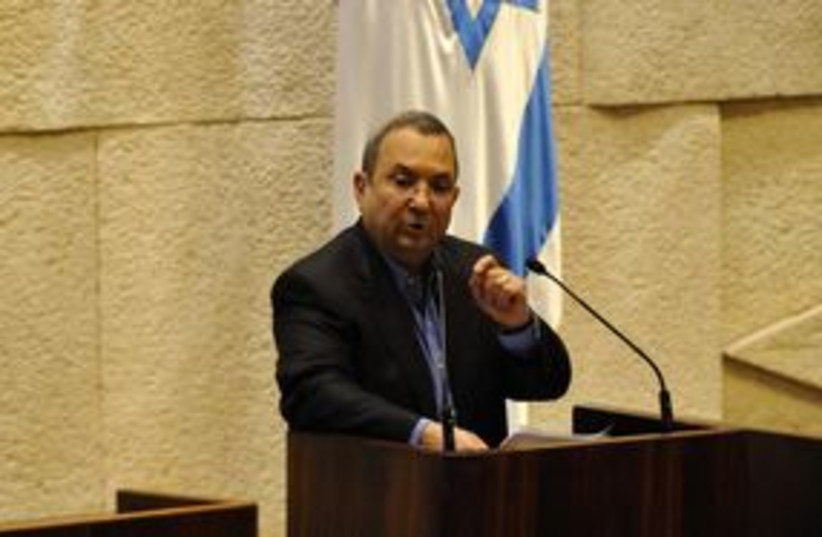 311_Barak in Knesset (photo credit: Courtesy)