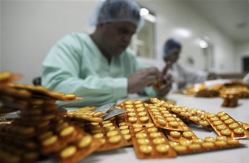 Gaza pills AP for gallery (photo credit: Associated Press)