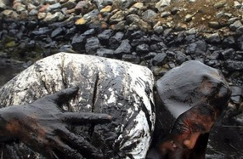 China oil spill 311 AP (photo credit: Associated Press)