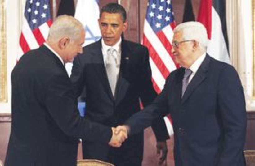 Obama Netanyahu Abbas 311 (photo credit: Associated Press)