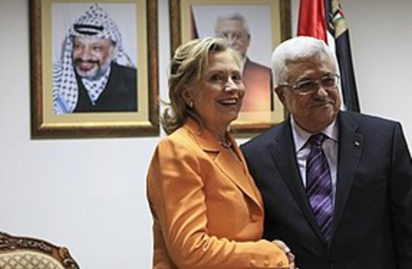 Clinton Abbas Ramallah 311 AP (photo credit: Associated Press)