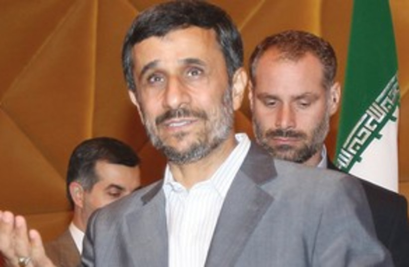 Ahmadinejad friendly 311 (photo credit: Associated Press)