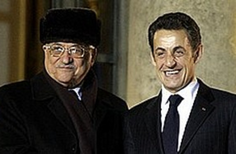Sarkozy Abbas 311 (photo credit: Associated Press)