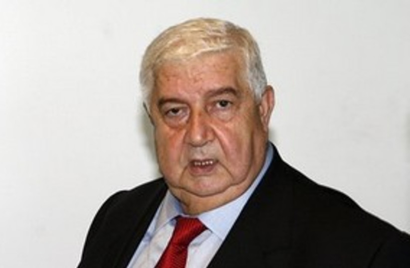 Syria Foreign Minister Walid Moallem 311 (photo credit: AP Photo/David Karp)