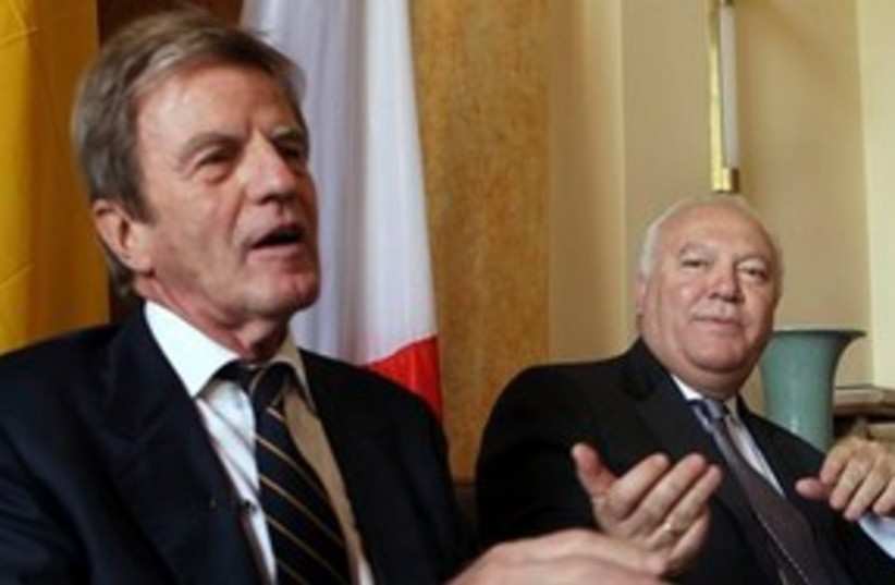 Kouchner and Moratinos 311 (photo credit: Associated Press)