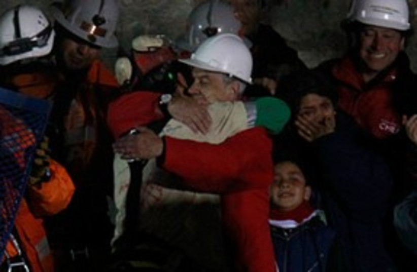 Chile miner freed 311 (photo credit: ASSOCIATED PRESS)