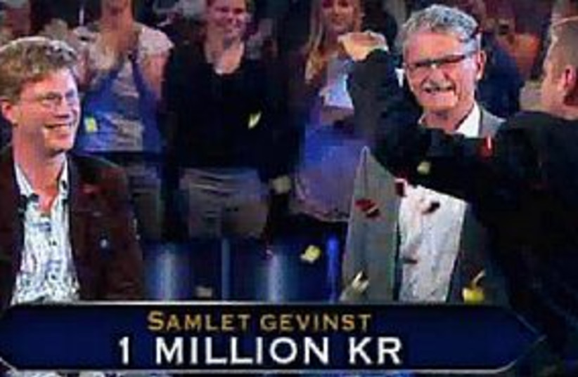 Who wants to be a millionaire Denmark (photo credit: Screenshot)