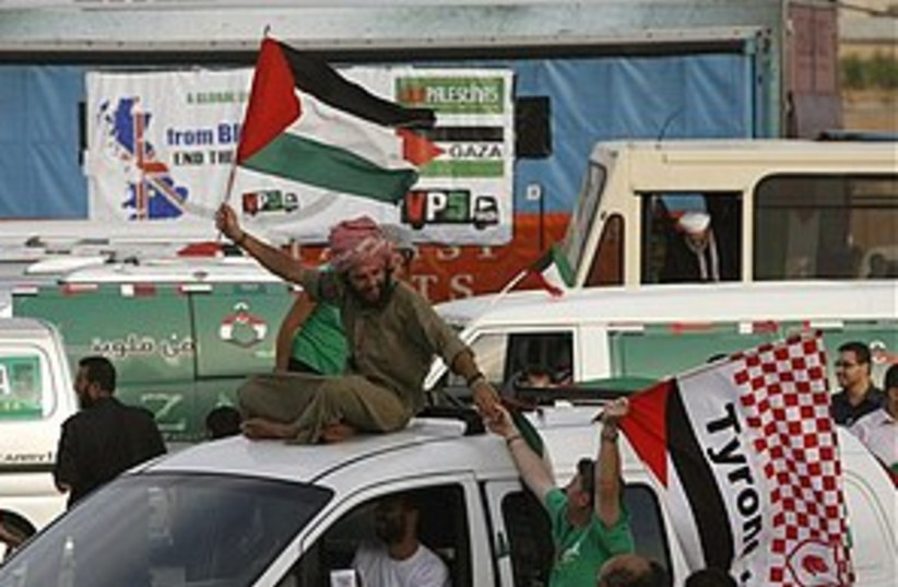 viva palestina welcomed_311 (photo credit: ASSOCIATED PRESS)