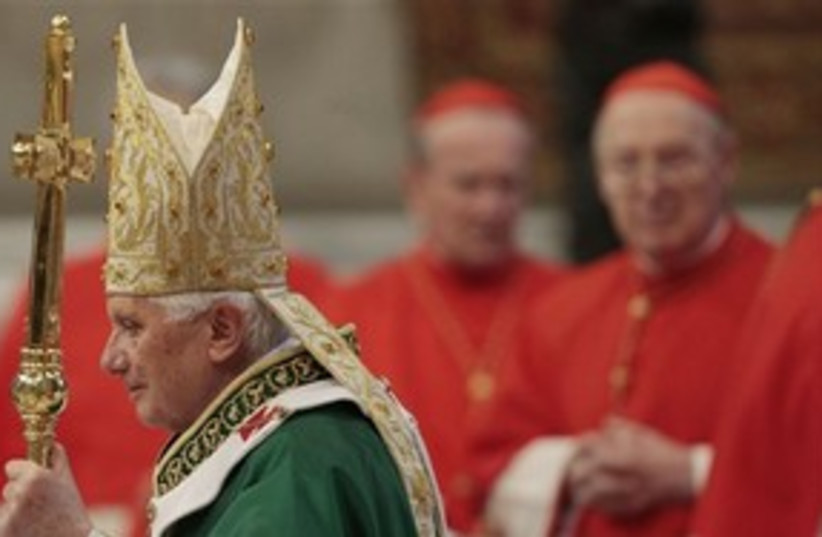 Pope in red 311 AP (photo credit: AP)