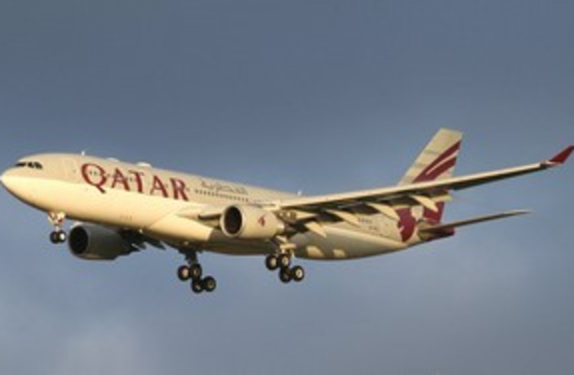 Qatar Airways Plane 311 (photo credit: Associated Press)