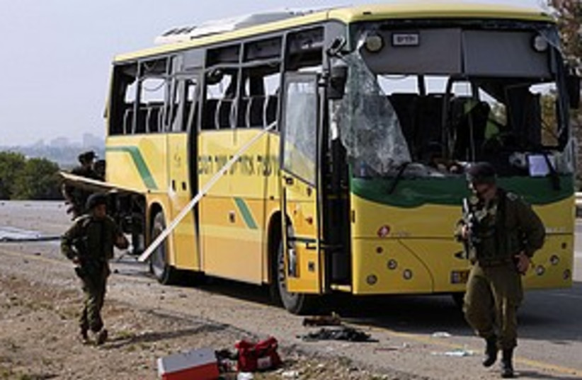 Negev bus mortar attack 311 Reuters (photo credit: Reuters)