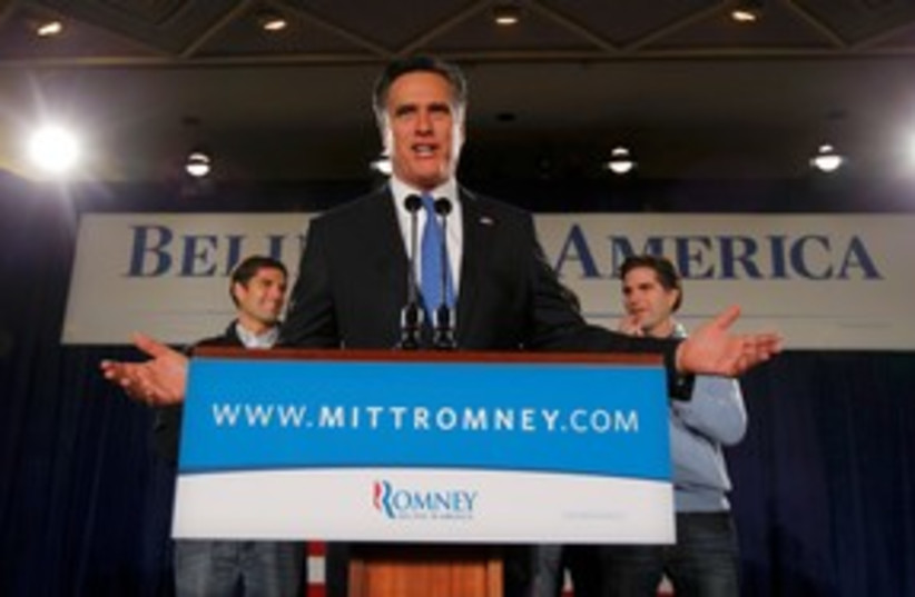 Mitt Romney 311 (R) (photo credit: REUTERS/Brian Snyder)