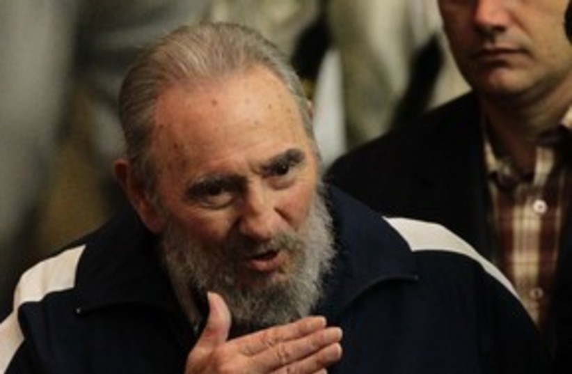 Former Cuban leader Fidel Castro  311 (R) (photo credit: REUTERS/Desmond Boylan)