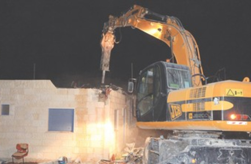 Migron home demolition 2011 370 (photo credit: Marc Israel Sellem)