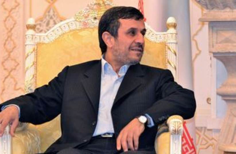 Iranian President Mahmoud Ahmadinejad 370 (R) (photo credit: REUTERS/Stringer)