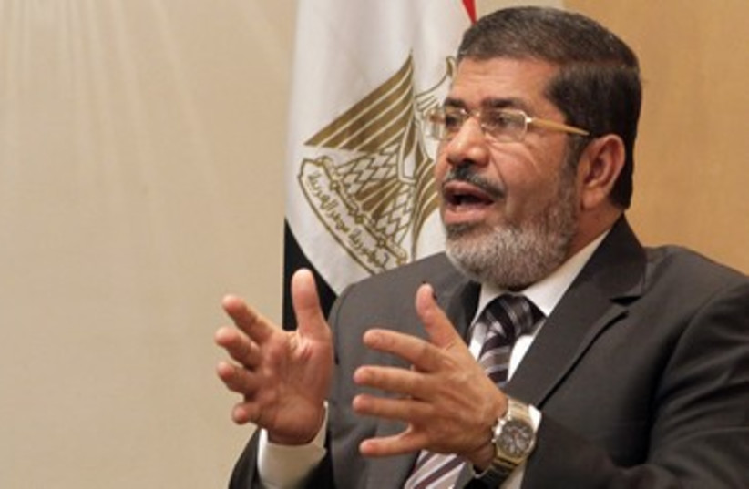 Mohamed Mursi, head of  Brotherhood's political party 370 (photo credit: REUTERS)