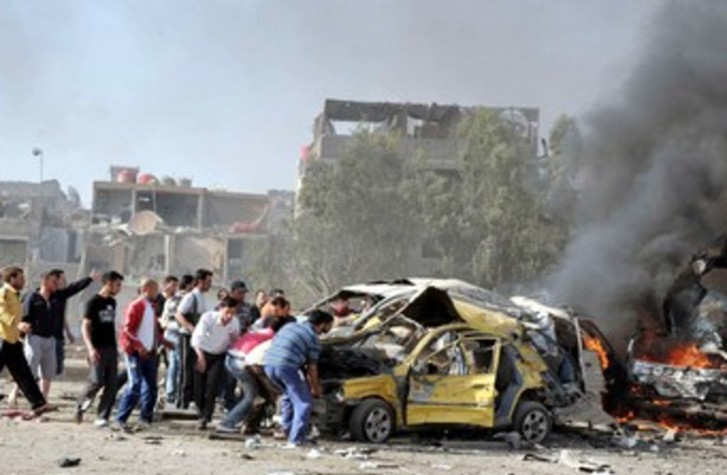 Damascus explosion 370 (photo credit: REUTERS)