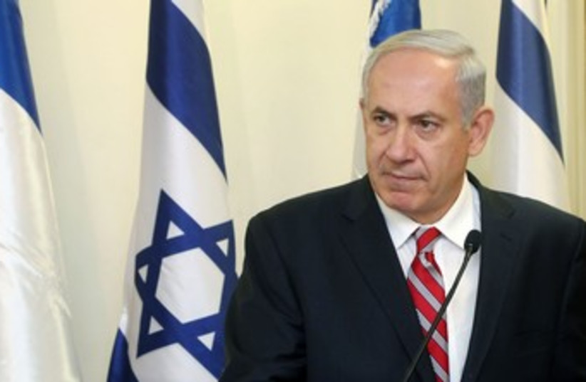 Netanyahu looking menacing 370 (photo credit: Marc Israel Sellem/The Jerusalem Post)