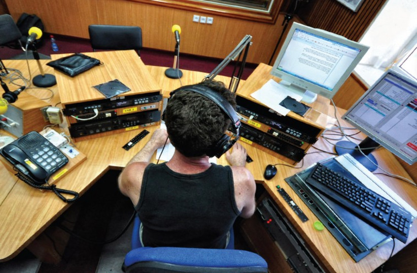 A broadcasting room at Israel Radio (photo credit: COURTESY IBA)