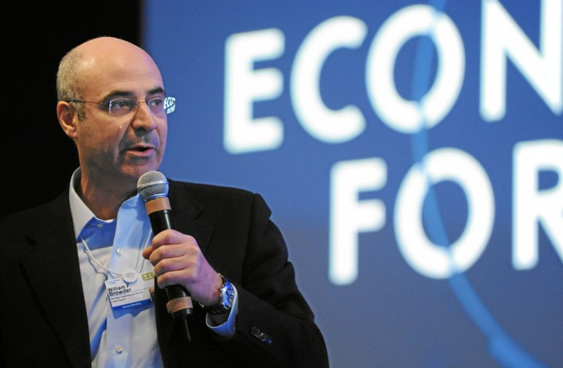 WILLIAM F. BROWDER speaks at the 2011 annual meeting of the World Economic Forum in Davos, Switzerland. (photo credit: COURTESY WORLD ECONOMIC FORUM)