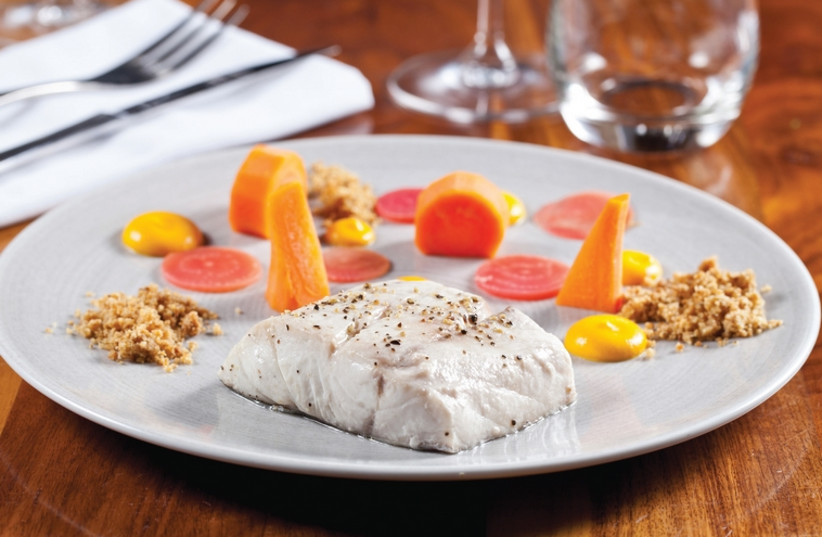 Steamed fish with carrots (photo credit: BOAZ LAVI)