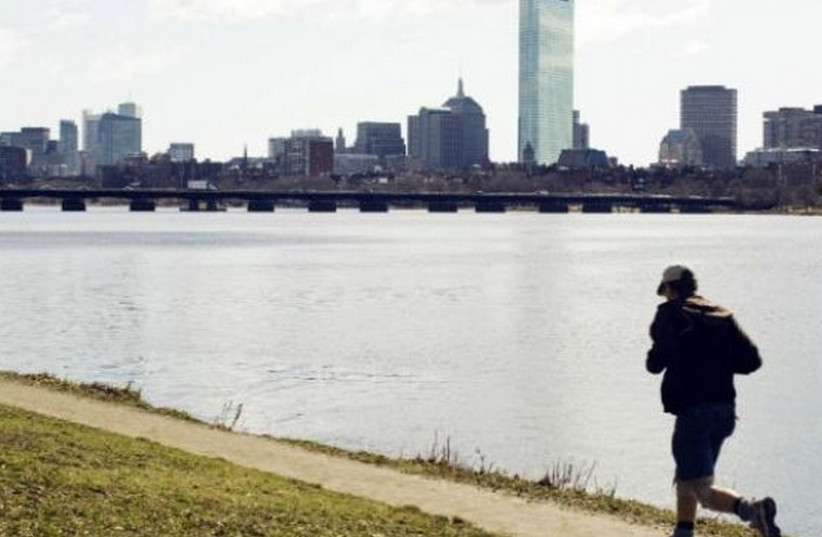 A view of the Charles River with the Boston skyline in the background (photo credit: REUTERS)