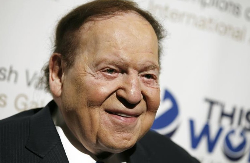 Las Vegas gaming tycoon and Israel Hayom proprietor Sheldon Adelson (photo credit: REUTERS)