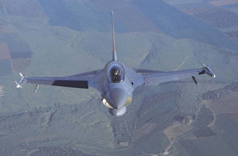 IAF F-16 fighter jet (photo credit: IDF SPOKESMAN'S OFFICE)