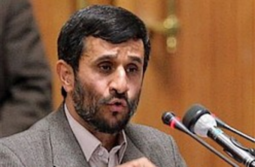Ahmadinejad making point 248 ap (photo credit: AP [file])