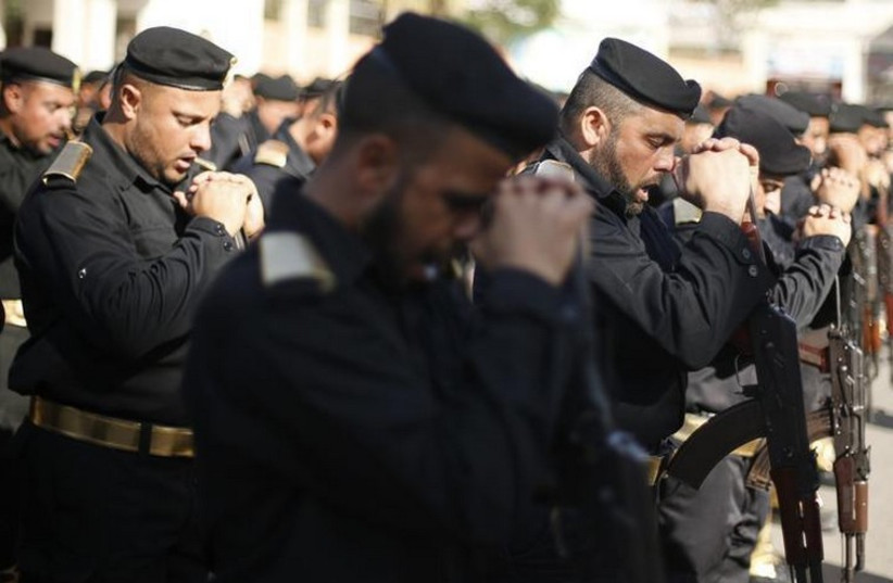Palestinian security forces (photo credit: REUTERS)