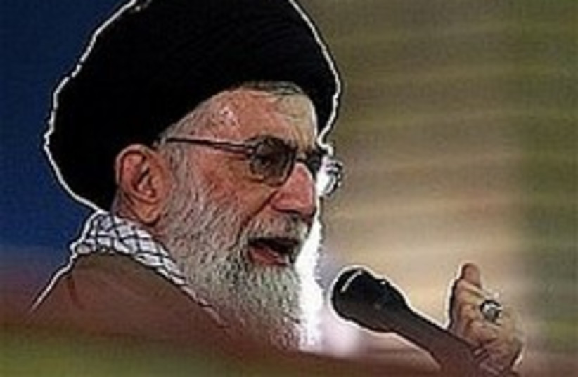 Khamenei with a halo 248.88 (photo credit: AP [file])