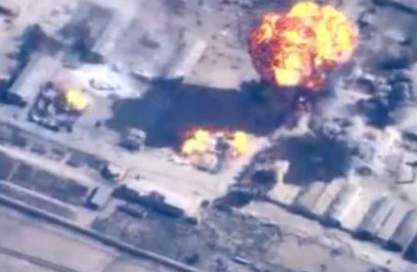 Air strikes against ISIS targets [file] (photo credit: screenshot)