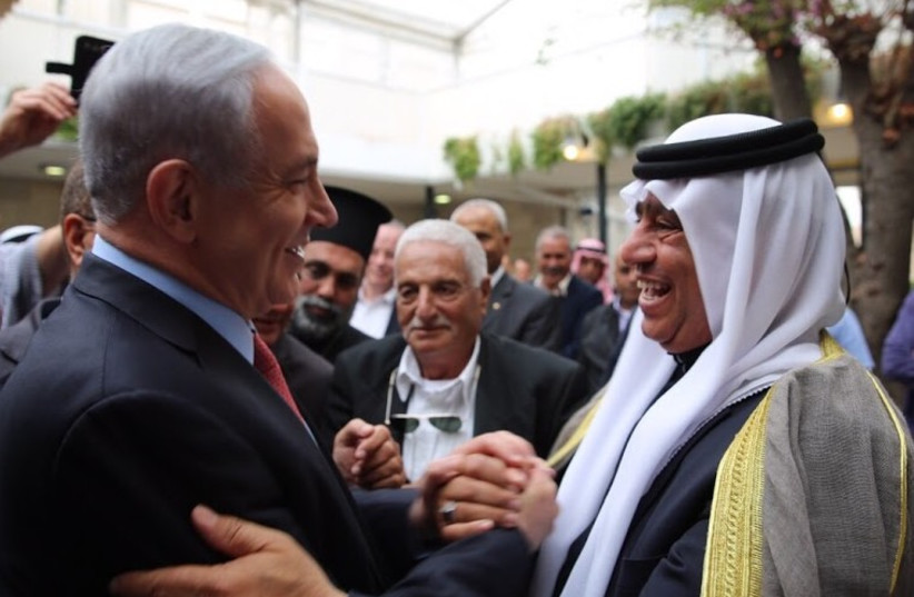 PM Netanyahu with Arab Israeli leaders (photo credit: PRIME MINISTER'S OFFICE)