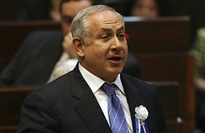 netanyahu knesset 248.88 (photo credit: AP)