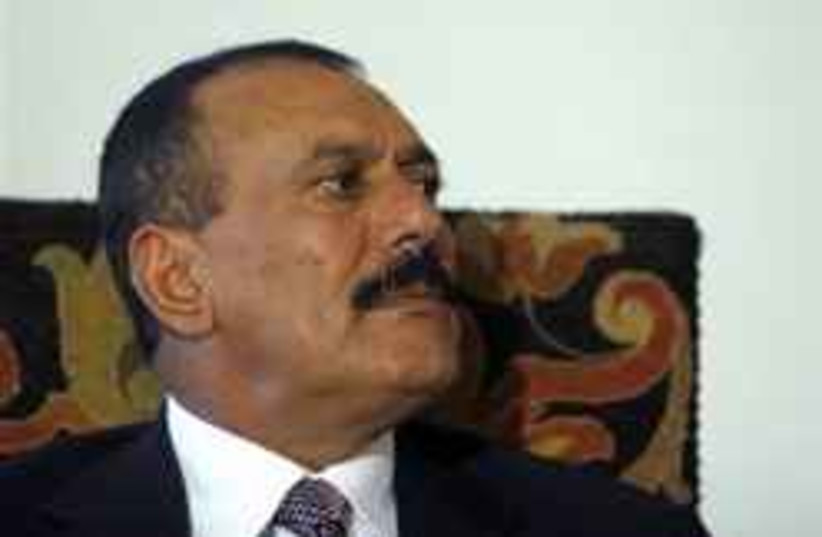 Yemeni President Ali Abdullah Saleh (photo credit: AP)