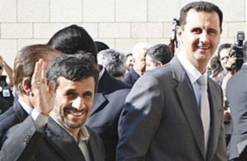 Ahmadinejad assad bff 248.88 (photo credit: AP)