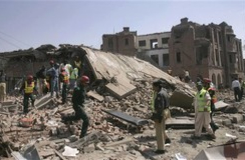 pakistan lahor terror attack rubble248 8 (photo credit: AP)