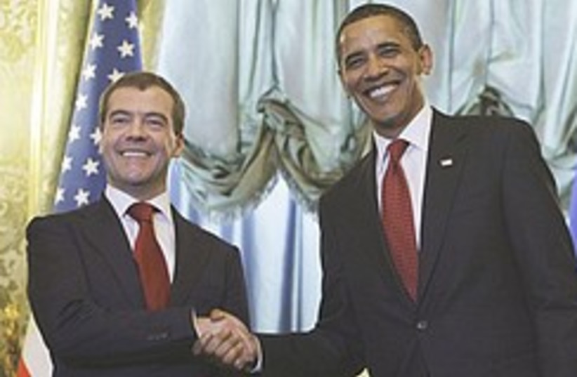 Obama Medvedev 248.88 (photo credit: AP [file])