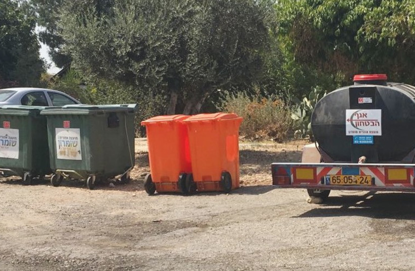 WATER TRUCKS are needed in the settlement of Shavei Shomron, west of Nablus. (photo credit: SAMARIA REGIONAL COUNCIL)