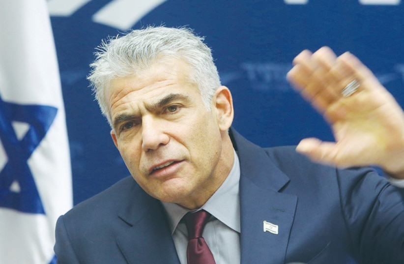 YAIR LAPID. After Avi Gabbay won the Labor leadership primary last Monday, Yesh Atid dropped in the polls. (photo credit: MARC ISRAEL SELLEM/THE JERUSALEM POST)
