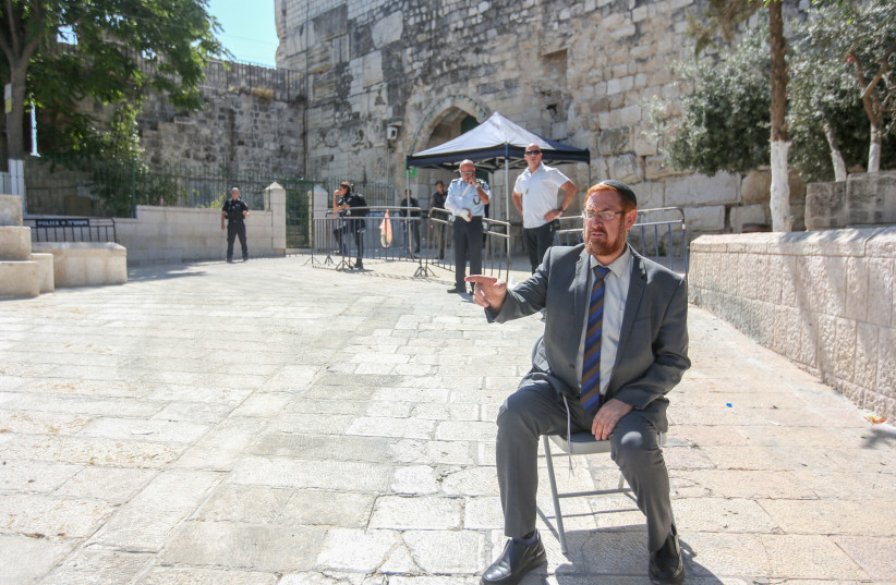 Yehuda Glick outside Temple Mount. (photo credit: MARC ISRAEL SELLEM/THE JERUSALEM POST)