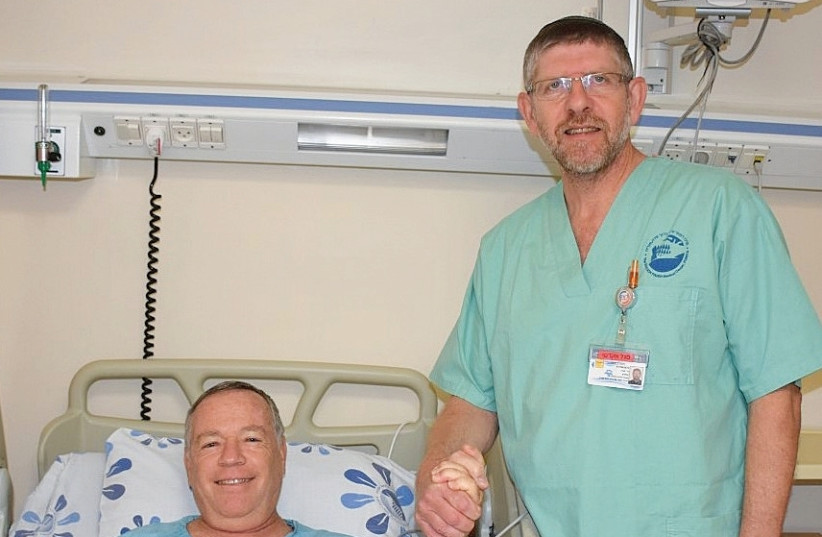 YISRAEL ELYADA from Katzrin recovers from a catheterization performed by Dr. Fabio Koznitz at Poriya Hospital in Tiberias. (photo credit: PORIYA HOSPITAL)