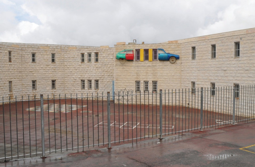 A HIGH SCHOOL is seen in southern Jerusalem’s Beit Safafa neighborhood. (photo credit: JERUSALEM MUNICIPALITY)