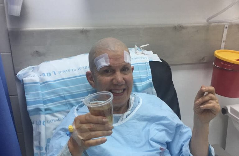 Rabbi Yocheved Mintz after procedure (photo credit: AMERICAN FRIENDS OF RAMBAM)