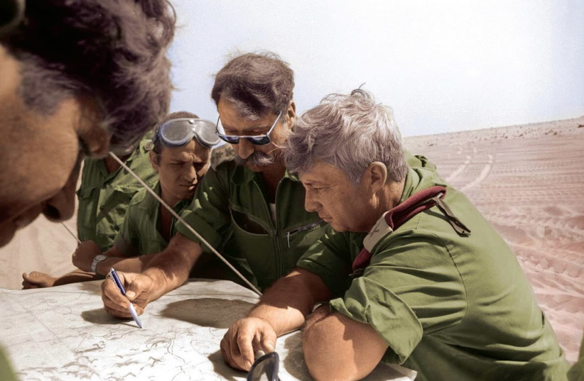 RETIRED GENERAL Amnon Reshef with the late Ariel Sharon during the Yom Kippur War. (photo credit: RAMI BAR ILAN/IDF ARCHIVES)
