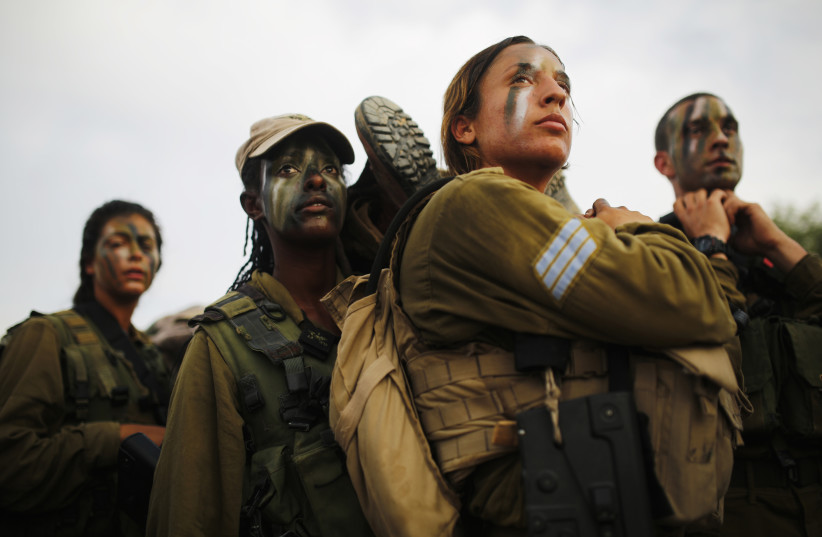 Israeli soldiers of Caracal battalion (photo credit: AMIR COHEN - REUTERS)