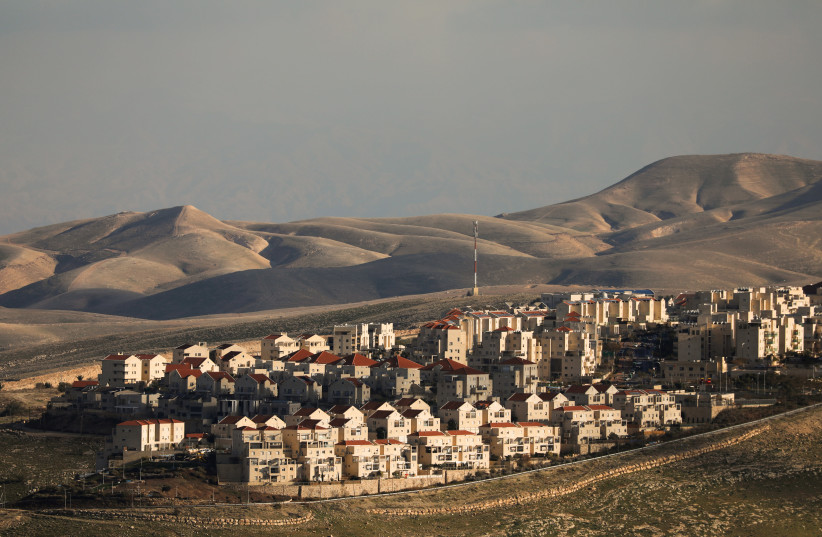 A general view of houses in the Israeli settlement of Maale Adumim in the West Bank (credit: AMMAR AWAD / REUTERS)